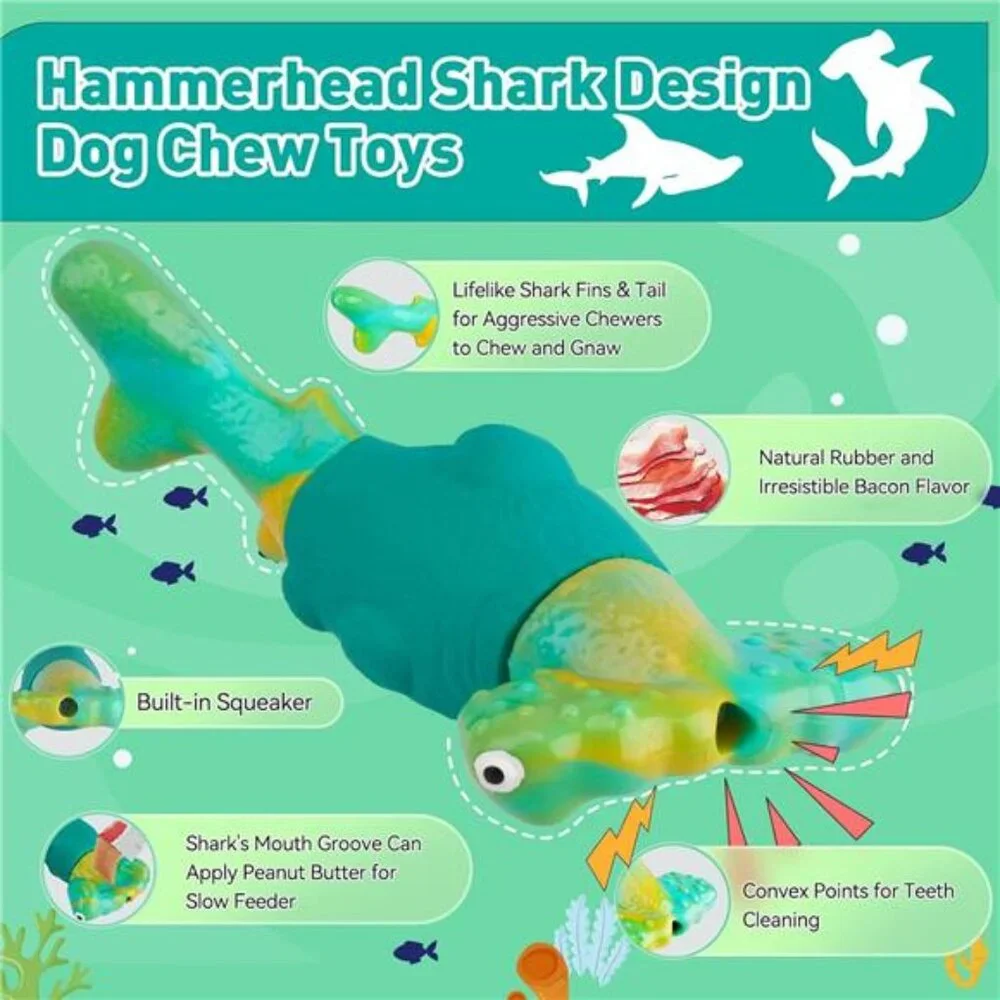 Dog Toys for Aggressive Chewers, Interactive Dog Chew Toys for Large Dogs,